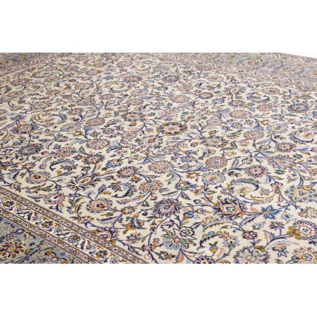 Tappeto Kashan Persia azzurro bianco 295x408