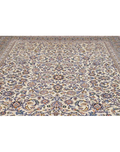 Tappeto Kashan Persia azzurro bianco 295x408