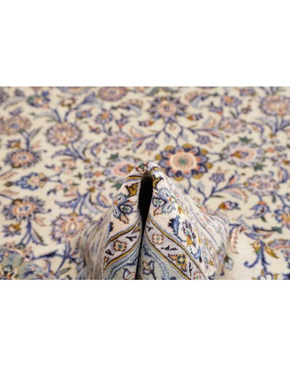 Tappeto Kashan Persia azzurro bianco 295x408
