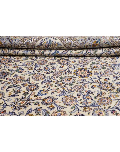 Tappeto Kashan Persia azzurro bianco 295x408