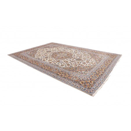 Tappeto Kashan Persia beige grigio 253x365