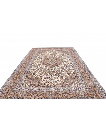 Tappeto Kashan Persia beige grigio 253x365