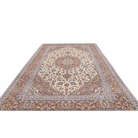 Tappeto Kashan Persia beige grigio 253x365
