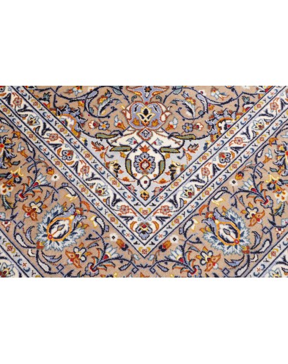 Tappeto Kashan Persia beige grigio 253x365