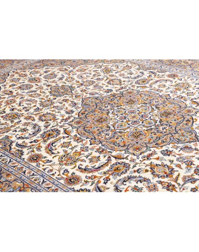 Tappeto Kashan Persia beige grigio 253x365