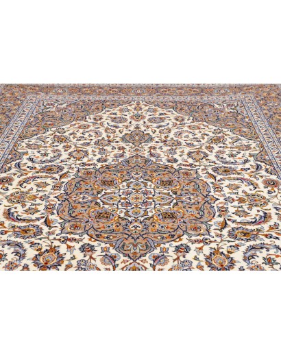 Tappeto Kashan Persia beige grigio 253x365