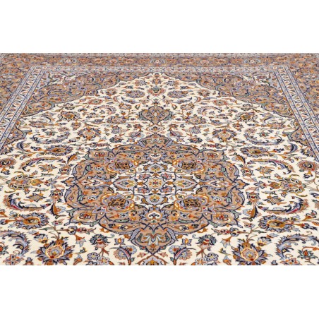 Tappeto Kashan Persia beige grigio 253x365
