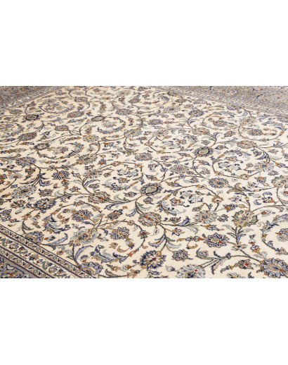 Tappeto Kashan Persia beige verde 273x378