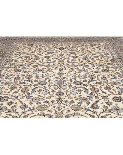 Tappeto Kashan Persia beige verde 273x378