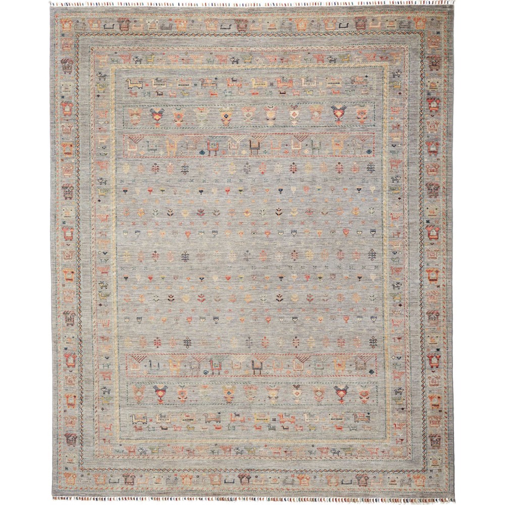 Tappeto Rubin Pakistan azzurro grigio 246x302 Tappeto Rubin Pakistan azzurro grigio 246x302