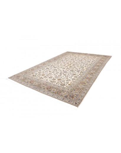 Tappeto Kashan Persia bianco azzurro 238x343