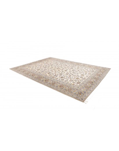 Tappeto Kashan Persia bianco azzurro 238x343