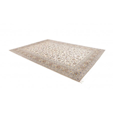 Tappeto Kashan Persia bianco azzurro 238x343