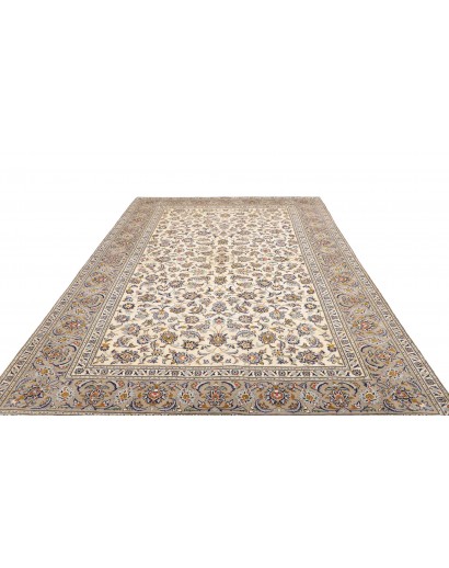 Tappeto Kashan Persia bianco azzurro 238x343