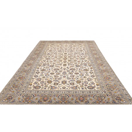 Tappeto Kashan Persia bianco azzurro 238x343