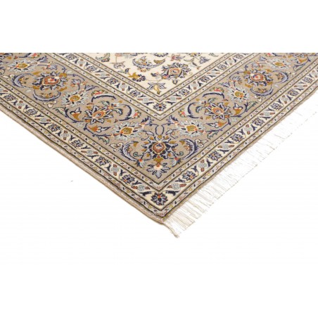 Tappeto Kashan Persia bianco azzurro 238x343