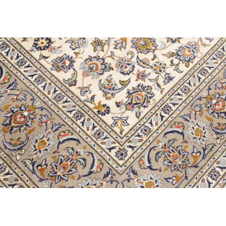 Tappeto Kashan Persia bianco azzurro 238x343