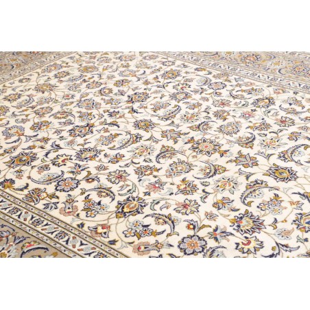 Tappeto Kashan Persia bianco azzurro 238x343