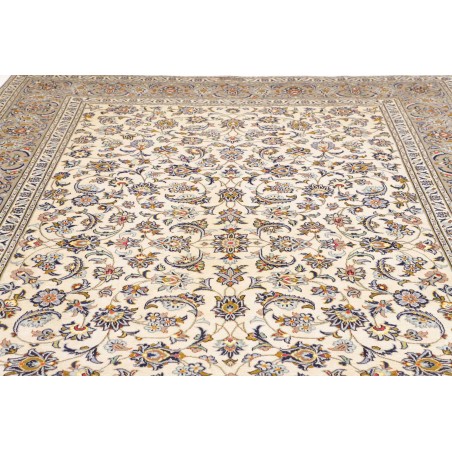 Tappeto Kashan Persia bianco azzurro 238x343