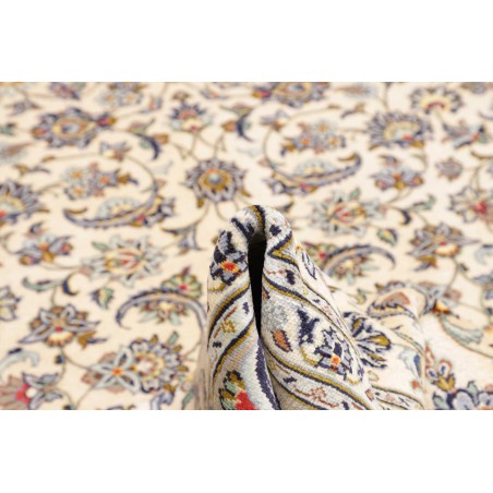 Tappeto Kashan Persia bianco azzurro 238x343