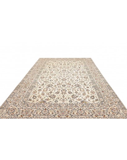 Tappeto Kashan Persia bianco grigio 250x353