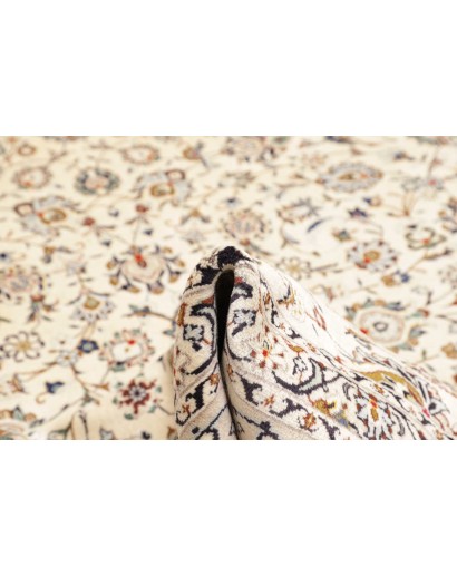Tappeto Kashan Persia bianco grigio 250x353