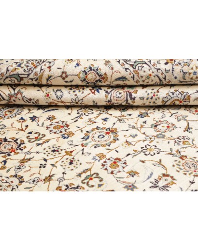 Tappeto Kashan Persia bianco grigio 250x353