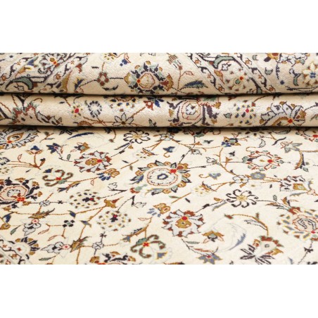 Tappeto Kashan Persia bianco grigio 250x353