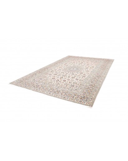 Tappeto Kashan Persia bianco grigio 243x356