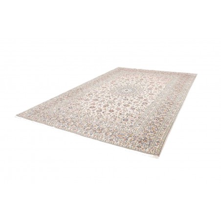 Tappeto Kashan Persia bianco grigio 243x356