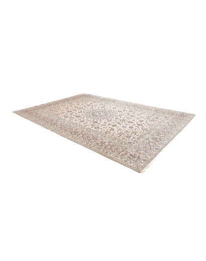 Tappeto Kashan Persia bianco grigio 243x356