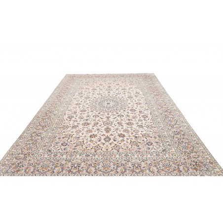 Tappeto Kashan Persia bianco grigio 243x356