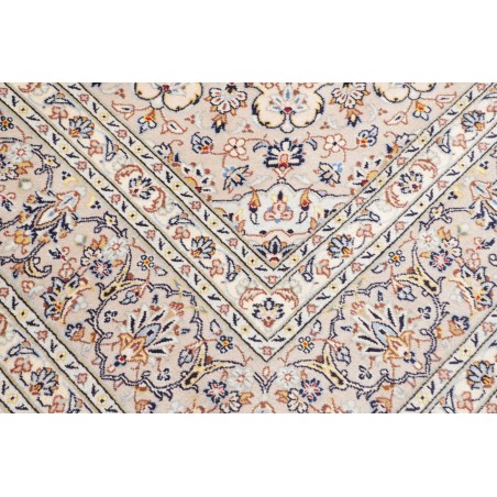 Tappeto Kashan Persia bianco grigio 243x356