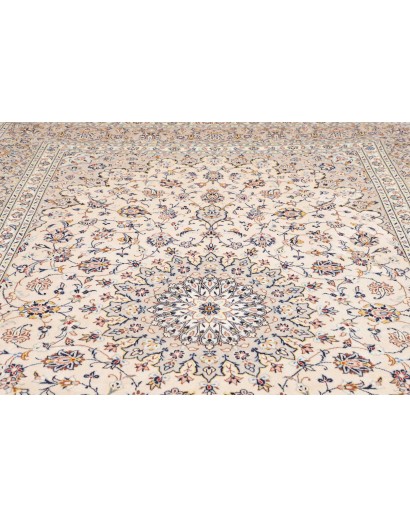 Tappeto Kashan Persia bianco grigio 243x356
