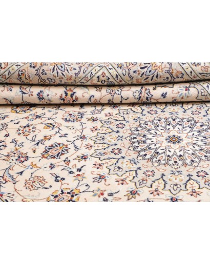 Tappeto Kashan Persia bianco grigio 243x356