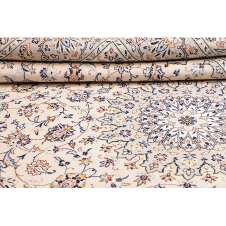 Tappeto Kashan Persia bianco grigio 243x356
