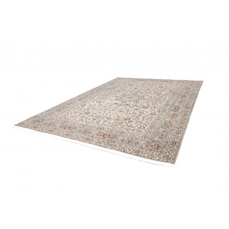 Tappeto Kashan Persia bianco azzurro 295x382