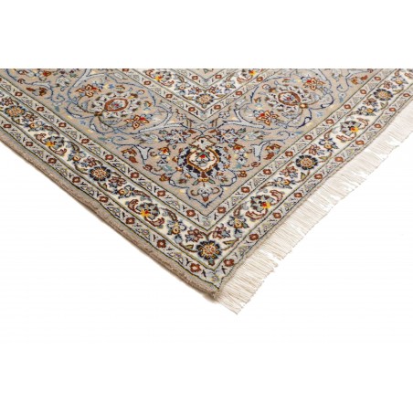 Tappeto Kashan Persia bianco azzurro 295x382
