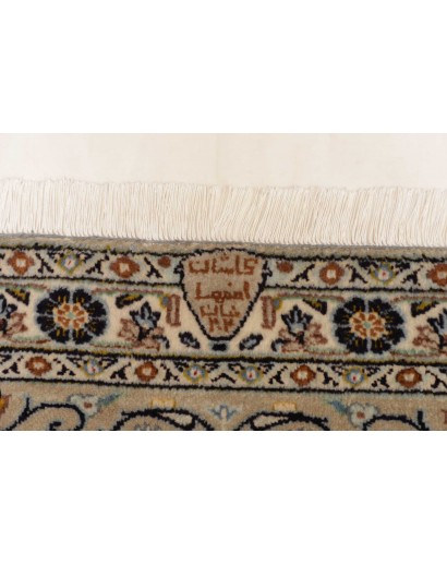 Tappeto Kashan Persia bianco azzurro 295x382