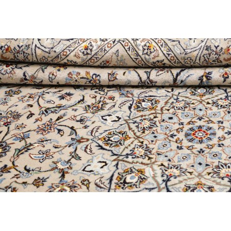 Tappeto Kashan Persia bianco azzurro 295x382
