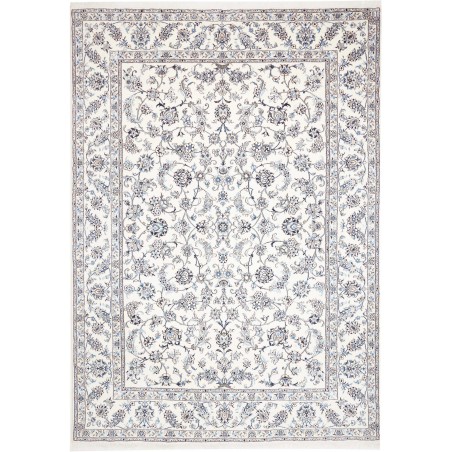 Tappeto Nain Kashmar Persia bianco grigio 247x347