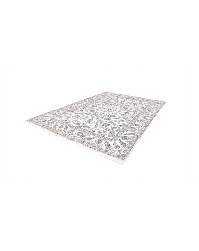 Tappeto Nain Kashmar Persia bianco grigio 247x347
