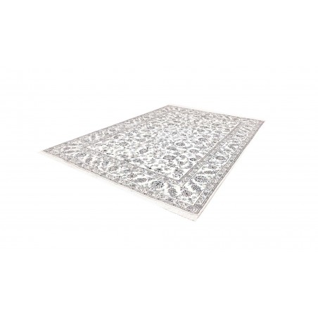 Tappeto Nain Kashmar Persia bianco grigio 247x347