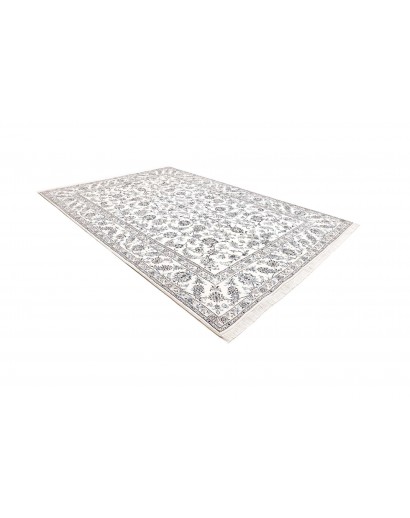 Tappeto Nain Kashmar Persia bianco grigio 247x347