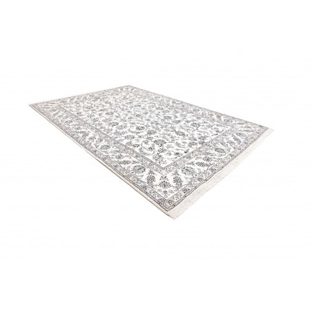 Tappeto Nain Kashmar Persia bianco grigio 247x347