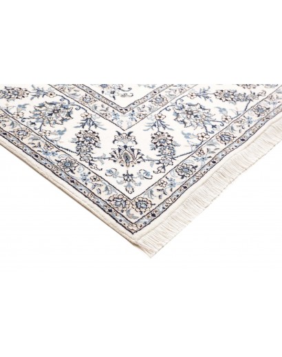 Tappeto Nain Kashmar Persia bianco grigio 247x347