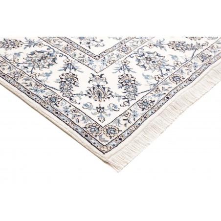 Tappeto Nain Kashmar Persia bianco grigio 247x347