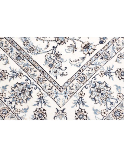 Tappeto Nain Kashmar Persia bianco grigio 247x347