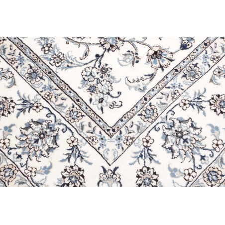 Tappeto Nain Kashmar Persia bianco grigio 247x347