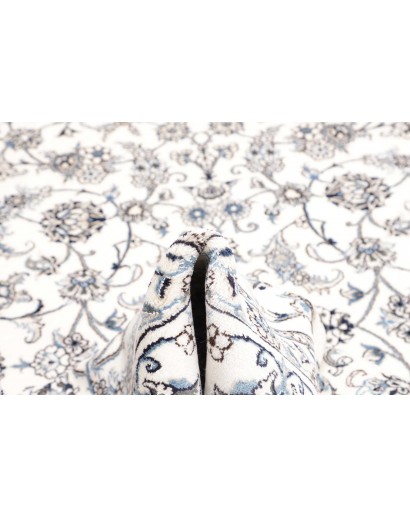 Tappeto Nain Kashmar Persia bianco grigio 247x347
